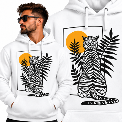 BLUZA Z KAPTUREM ZWIERZĘTA TIGRE MIRANDO